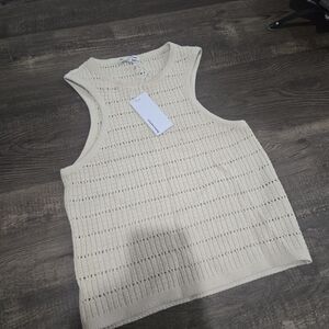 Reformation Cream Knit Tank Top
